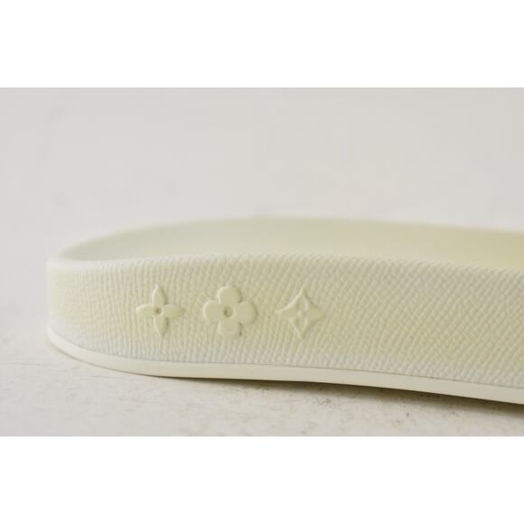 Louis Vuitton Waterfront Mule White Silver Monogram Slide Sandal UK 9 US 10 11 - Picture 5 of 16